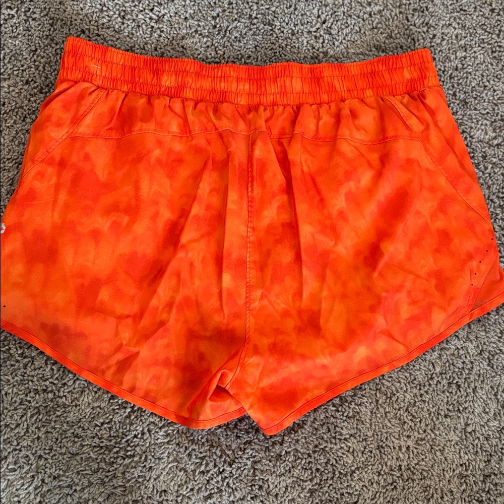 Orange Flare Running Shorts - Picture 3 of 4